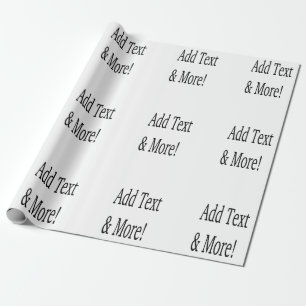 Add Text & More! Customize Your Own Personalized Wrapping Paper