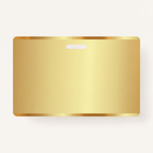 Add Text Name Logo Name Blank Gold Background ID Badge
