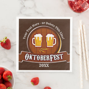 Add Text Name Year Oktoberfest Party 20xx  Napkin