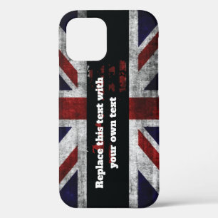 Add text on English flag Throw Pillow iPhone 12 Pro Case