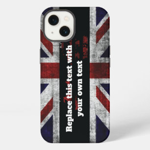 Add text on English flag Throw Pillow iPhone 13 Case