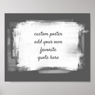 add text painted grey and white artistic poster