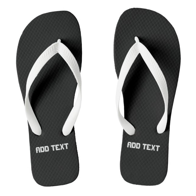 Add Text Printed Women Men Shoes-Sandal-Slippers Thongs (Footbed)