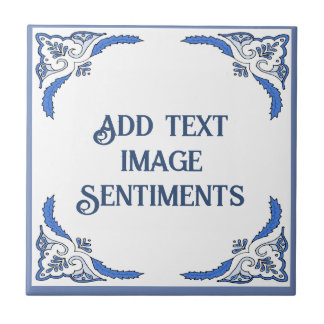 Add text Tile, Dutch Look, Personalise Ceramic Tile