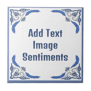 Add text Tile, Dutch Look, Personalize Ceramic Tile
