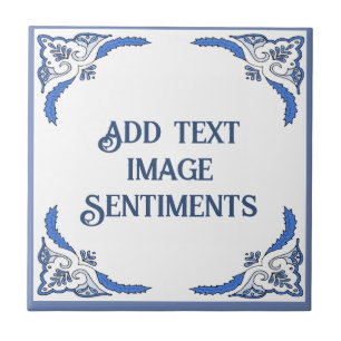 Add text Tile, Dutch Look, Personalize Ceramic Tile