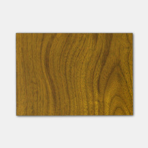 Add Text to Wood Background Post-it Notes