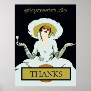 Add Text Vintage Style Lady, Sign