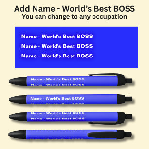 Add the Name - World's Best BOSS Black Ink Pen