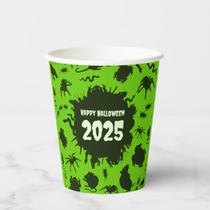 Add The Year Happy Halloween Dark Creepy Crawlies Paper Cups