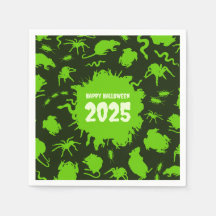Add The Year Happy Halloween Green Creepy Crawlies