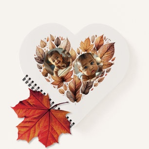 Add Two Photos Leaves Notebook