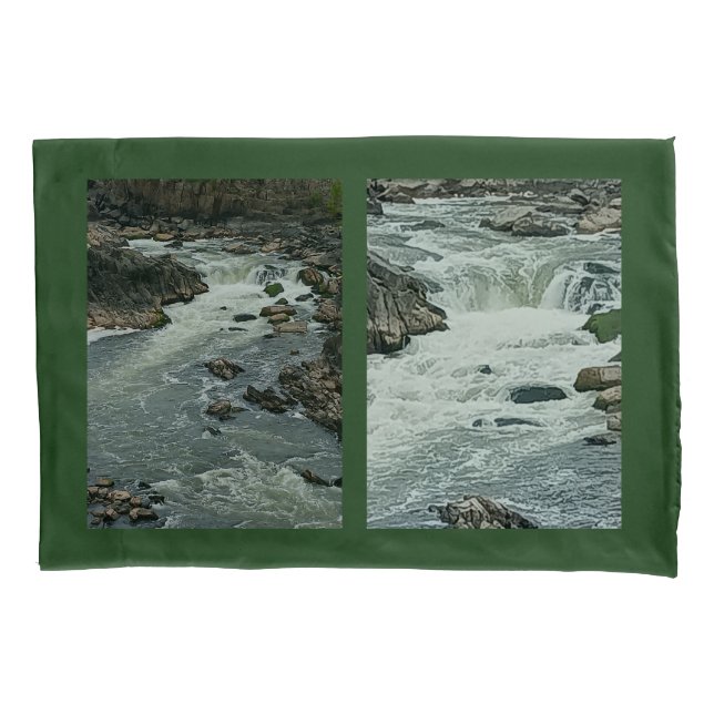 Add Two Photos of Each Side of Dark Green Pillowcase (Front)