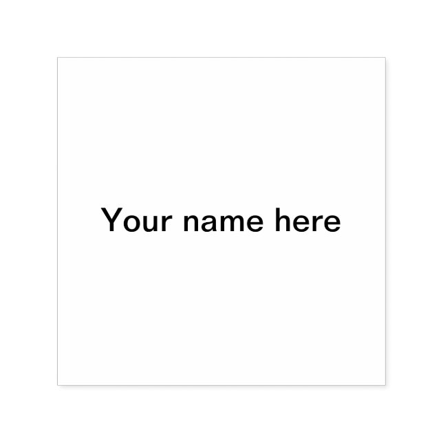 Add uour name text simple minimal template self-inking stamp (Design)