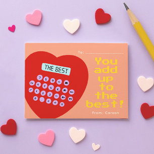 Add Up To The Best Classroom Valentine's Day Card
