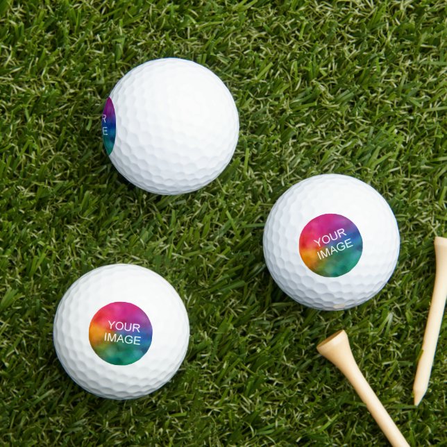 Add Upload Business Company Logo 3 Pack Value Golf Balls (Insitu Grass)