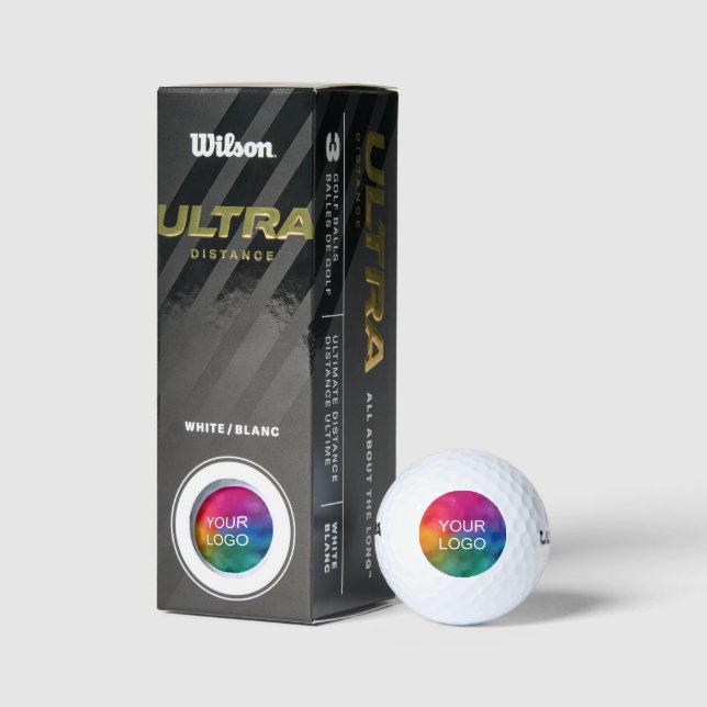 Add Upload Your Logo Wilson Ultra Distance Pack Golf Balls (Packaging)