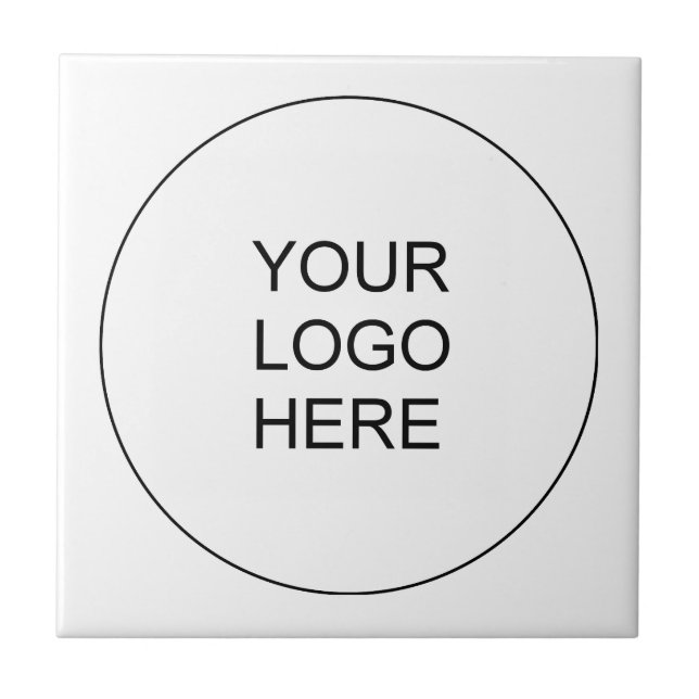 Add Upload Your Own Business Company Logo Ceramic Tile (Front)