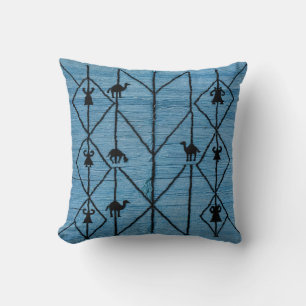 Add Warmth and Texture with Kilim Pillows_Blue Cushion