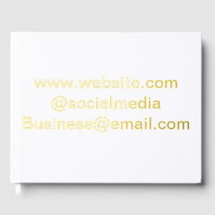 Add website email address social media business guest book