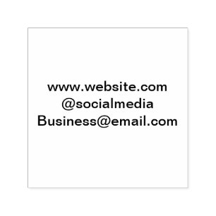 Add website email address social media business  self-inking stamp