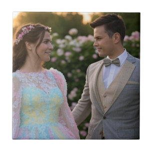 Add Wedding Photo Customise Ceramic Tile
