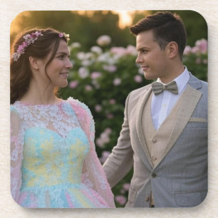Add Wedding Photo Customise Coaster