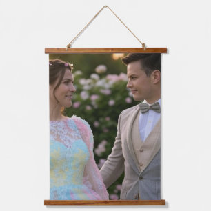 Add Wedding Photo Customise Hanging Tapestry