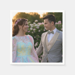 Add Wedding Photo Customise Napkin