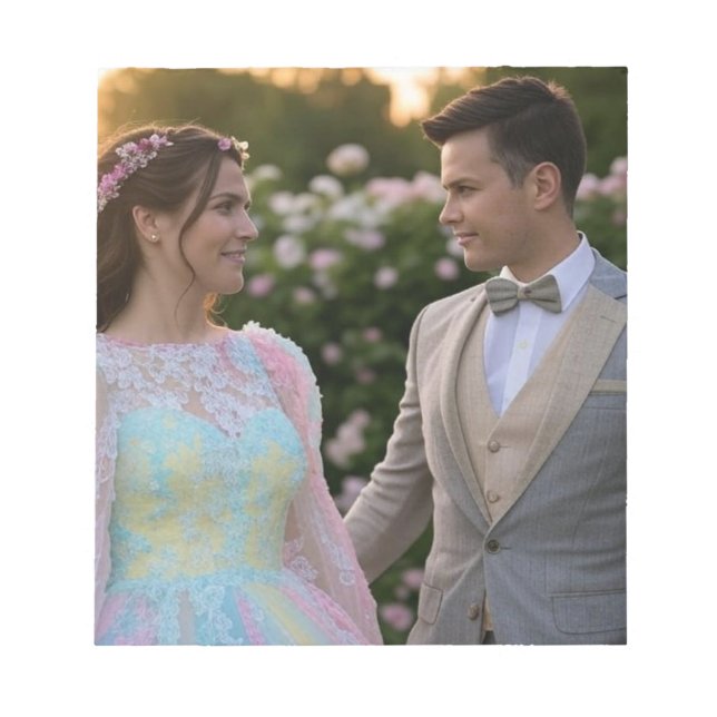 Add Wedding Photo Customise Notepad (Front)