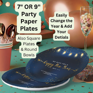 Add Year Family Organisation Details New Year 20XX Paper Plate