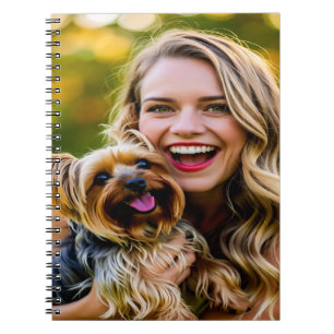 Add Yorkshire Terrier Photo Personalize Notebook