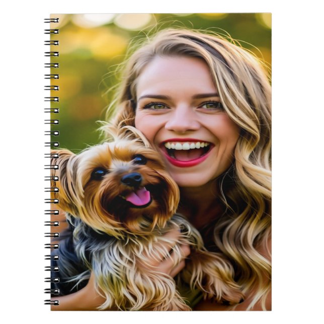 Add Yorkshire Terrier Photo Personalize Notebook (Front)