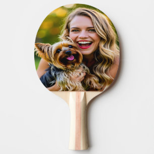 Add Yorkshire Terrier Photo Personalize Ping Pong Paddle