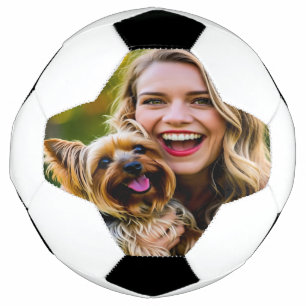 Add Yorkshire Terrier Photo Personalize Soccer Ball