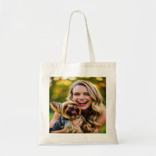 Add Yorkshire Terrier Photo Personalize Tote Bag