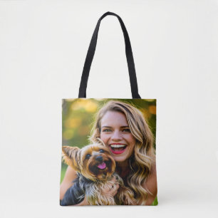 Add Yorkshire Terrier Photo Personalize Tote Bag
