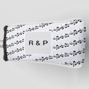 Add you name couple musical notes beats pattern bl golf head cover