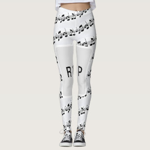 Add you name couple musical notes beats pattern bl leggings