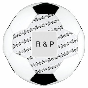 Add you name couple musical notes beats pattern bl soccer ball