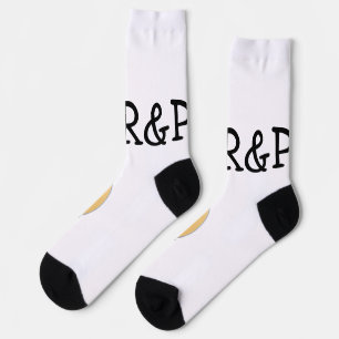 Add you name text brown acoustic guitar editable socks