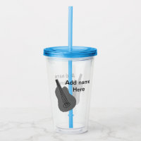 Add you name text brown acoustic guitar editable t
