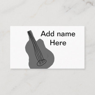 Add you name text brown acoustic guitar editable t business card