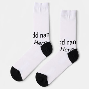 Add you name text brown acoustic guitar editable t socks