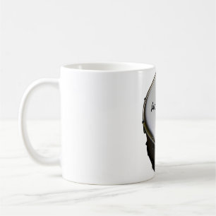 Add you name text brown black drum beats stick coffee mug