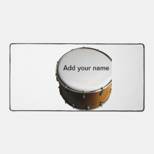 Add you name text brown black drum beats stick desk mat
