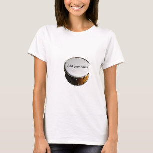 Add you name text brown black drum beats stick T-Shirt