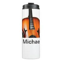 Add you name text brown violin music lover throw p