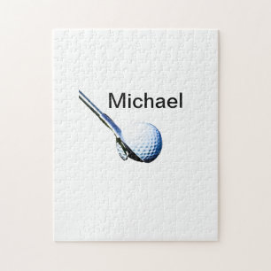Add you name text golf ball club sports equipment  jigsaw puzzle