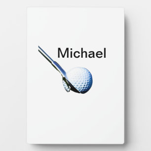 Add you name text golf ball club sports equipment plaque